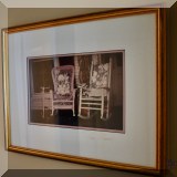 A08. Porch rockers print signed Peter Schwartz. 